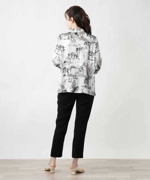 Leilian / レリアン シャツ・ブラウス | プリントバンドカラーブラウス【ROCHAS Premiere】 | 詳細3