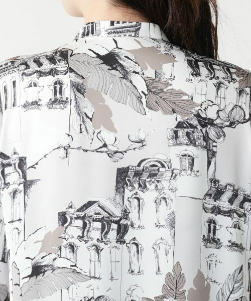 Leilian / レリアン シャツ・ブラウス | プリントバンドカラーブラウス【ROCHAS Premiere】 | 詳細8