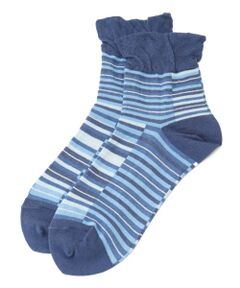 Leilian / レリアン ソックス | ランダムボーダーフリルソックス