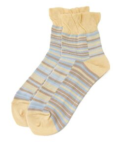 Leilian / レリアン ソックス | ランダムボーダーフリルソックス