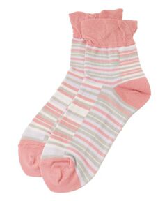 Leilian / レリアン ソックス | ランダムボーダーフリルソックス