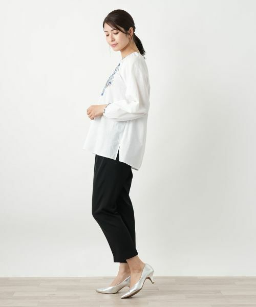 Leilian / レリアン シャツ・ブラウス | 刺繍スモックブラウス | 詳細2