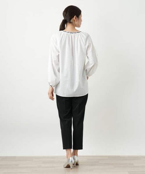 Leilian / レリアン シャツ・ブラウス | 刺繍スモックブラウス | 詳細3