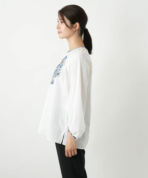 Leilian / レリアン シャツ・ブラウス | 刺繍スモックブラウス | 詳細5