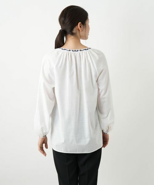 Leilian / レリアン シャツ・ブラウス | 刺繍スモックブラウス | 詳細6