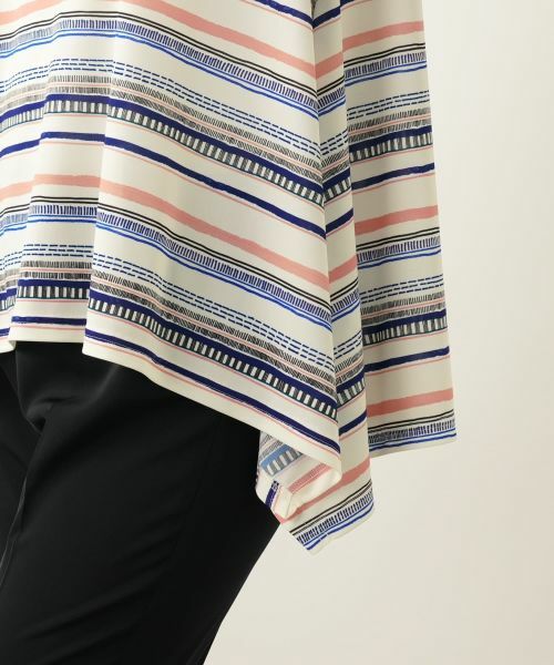 Leilian / レリアン カットソー | マルチボーダーカットソー | 詳細10