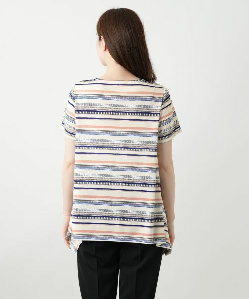 Leilian / レリアン カットソー | マルチボーダーカットソー | 詳細6