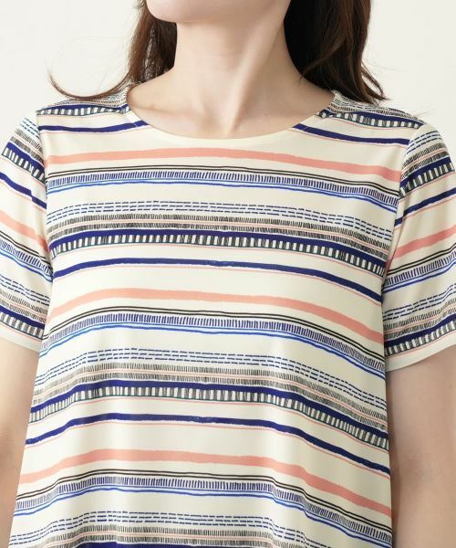 Leilian / レリアン カットソー | マルチボーダーカットソー | 詳細7