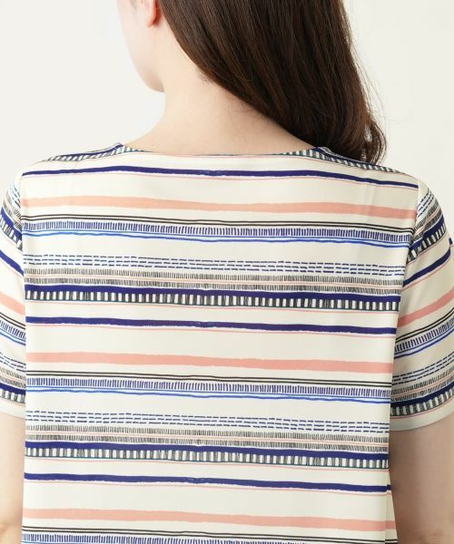 Leilian / レリアン カットソー | マルチボーダーカットソー | 詳細8
