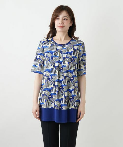 Leilian / レリアン カットソー | プリントタックカットソー | 詳細4