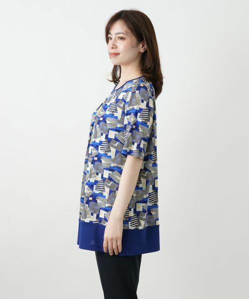 Leilian / レリアン カットソー | プリントタックカットソー | 詳細5