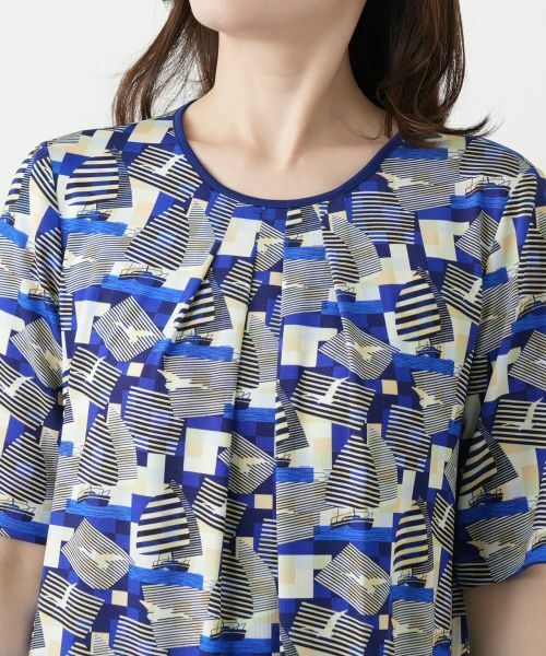 Leilian / レリアン カットソー | プリントタックカットソー | 詳細7