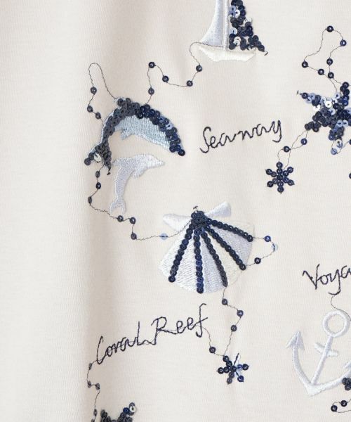 Leilian / レリアン カットソー | スパンコール刺繍カットソー | 詳細16