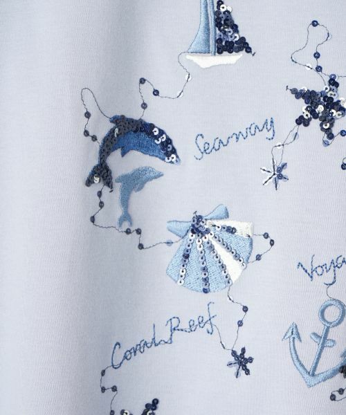 Leilian / レリアン カットソー | スパンコール刺繍カットソー | 詳細20