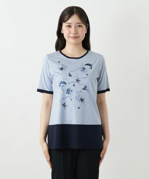 Leilian / レリアン カットソー | スパンコール刺繍カットソー | 詳細7