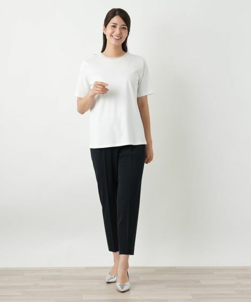 Leilian / レリアン カットソー | 刺繍クルーネックカットソー | 詳細4