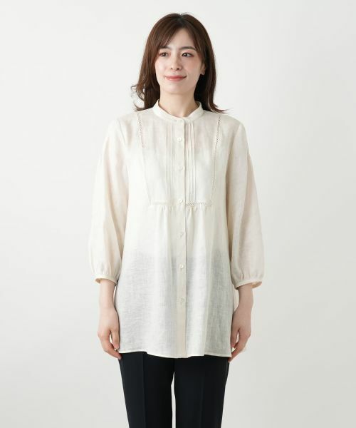 Leilian / レリアン シャツ・ブラウス | バンドカラーブラウス | 詳細7