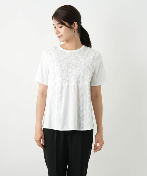 Leilian / レリアン カットソー | レース刺繍ブラウス | 詳細4