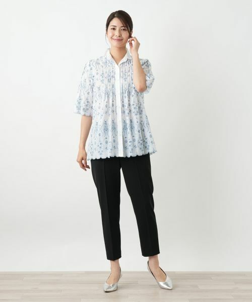 Leilian / レリアン シャツ・ブラウス | フラワー刺繍ブラウス【Leilian WHITE LABEL】 | 詳細1