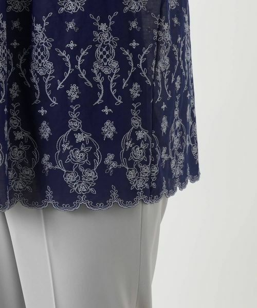 Leilian / レリアン シャツ・ブラウス | フラワー刺繍ブラウス【Leilian WHITE LABEL】 | 詳細14