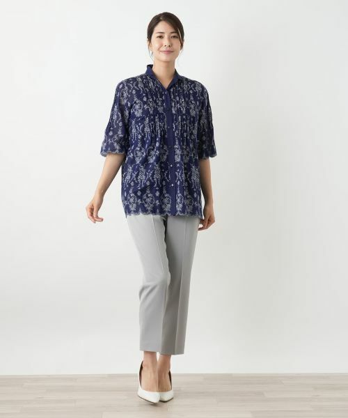 Leilian / レリアン シャツ・ブラウス | フラワー刺繍ブラウス【Leilian WHITE LABEL】 | 詳細4