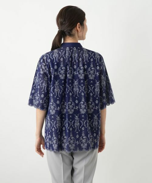 Leilian / レリアン シャツ・ブラウス | フラワー刺繍ブラウス【Leilian WHITE LABEL】 | 詳細9