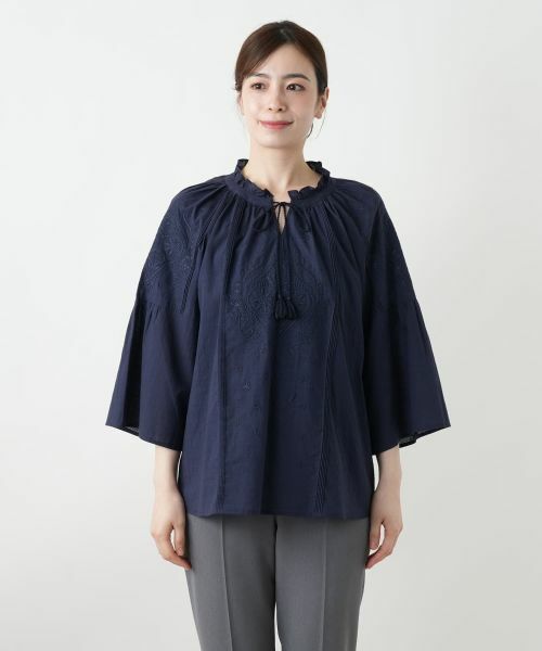 Leilian / レリアン シャツ・ブラウス | 刺繍フレアスリーブブラウス【Leilian WHITE LABEL】 | 詳細7