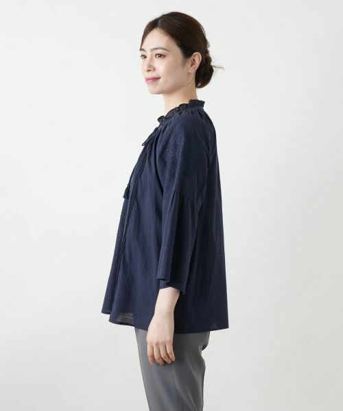 Leilian / レリアン シャツ・ブラウス | 刺繍フレアスリーブブラウス【Leilian WHITE LABEL】 | 詳細8