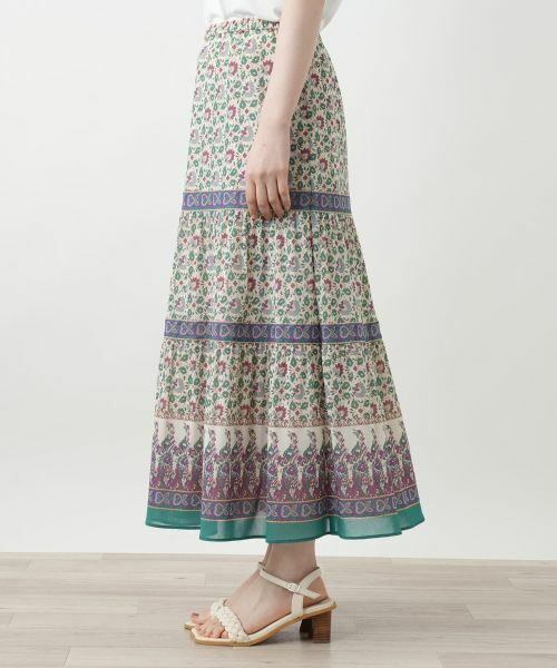 Leilian / レリアン ミニ・ひざ丈スカート | プリントロングスカート【Leilian WHITE LABEL】 | 詳細5