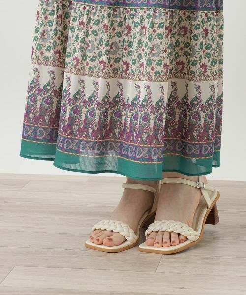Leilian / レリアン ミニ・ひざ丈スカート | プリントロングスカート【Leilian WHITE LABEL】 | 詳細8