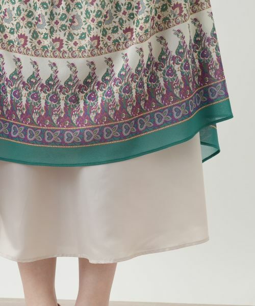 Leilian / レリアン ミニ・ひざ丈スカート | プリントロングスカート【Leilian WHITE LABEL】 | 詳細9