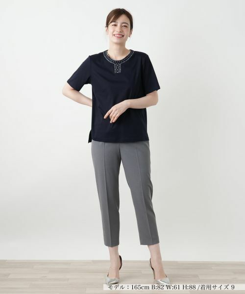 Leilian / レリアン Tシャツ | 刺繍カットソー【Leilian WHITE LABEL】 | 詳細4