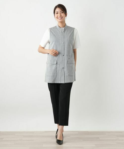 Leilian / レリアン テーラードジャケット | スタンドカラーベスト【Leilian WHITE LABEL】 | 詳細1