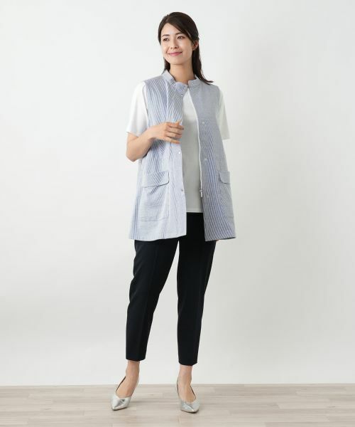 Leilian / レリアン テーラードジャケット | スタンドカラーベスト【Leilian WHITE LABEL】 | 詳細4