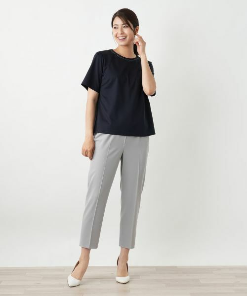 Leilian / レリアン カットソー | 刺繍クルーネックカットソー【Leilian WHITE LABEL】 | 詳細4