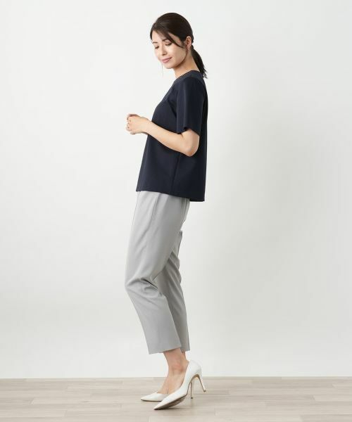 Leilian / レリアン カットソー | 刺繍クルーネックカットソー【Leilian WHITE LABEL】 | 詳細5