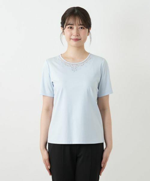 Leilian / レリアン カットソー | 刺繍クルーネックカットソー【Leilian WHITE LABEL】 | 詳細10