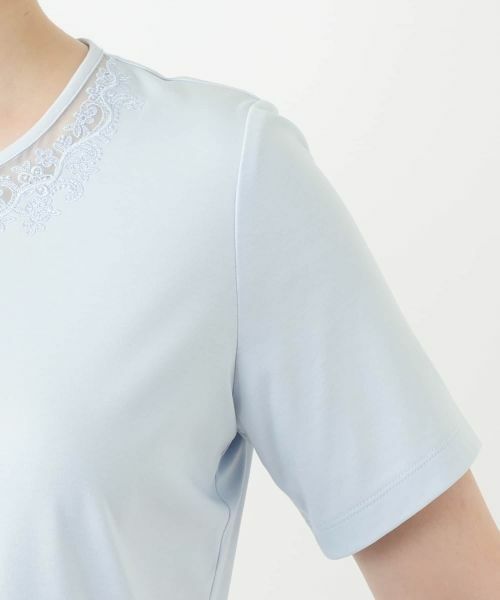 Leilian / レリアン カットソー | 刺繍クルーネックカットソー【Leilian WHITE LABEL】 | 詳細15