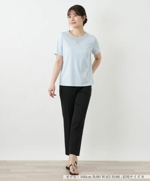 Leilian / レリアン カットソー | 刺繍クルーネックカットソー【Leilian WHITE LABEL】 | 詳細7