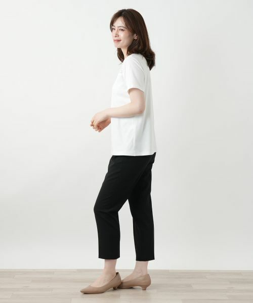 セール】 レース切替カットソー【Leilian WHITE LABEL