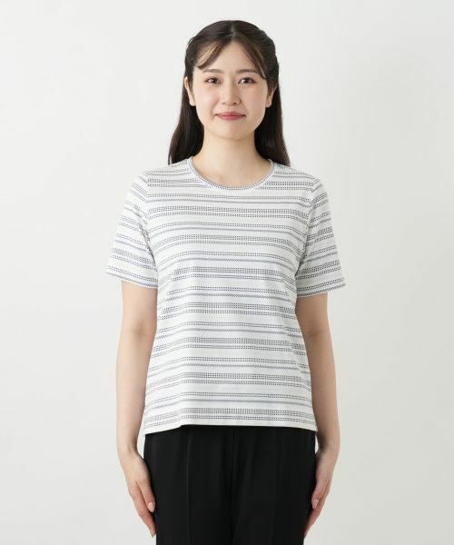Leilian / レリアン カットソー | マルチボーダーカットソー【Leilian WHITE LABEL】 | 詳細4