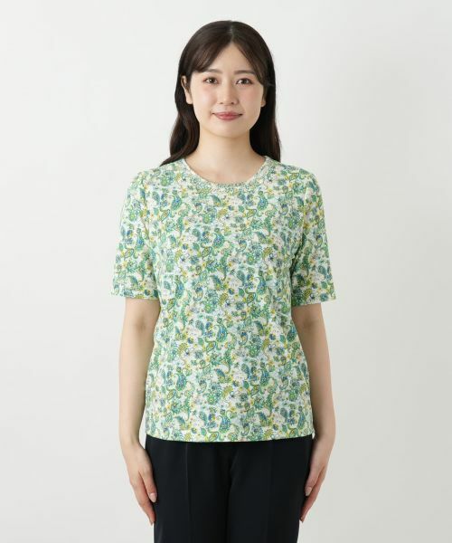 Leilian / レリアン カットソー | ペイズリー柄カットソー【Leilian WHITE LABEL】 | 詳細10