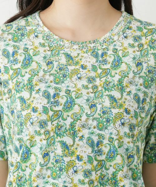 Leilian / レリアン カットソー | ペイズリー柄カットソー【Leilian WHITE LABEL】 | 詳細13