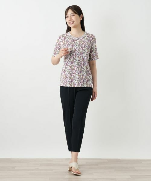 Leilian / レリアン カットソー | ペイズリー柄カットソー【Leilian WHITE LABEL】 | 詳細4