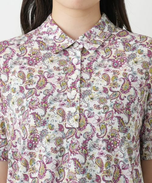 Leilian / レリアン ポロシャツ | ペイズリー柄カットソー【Leilian WHITE LABEL】 | 詳細13
