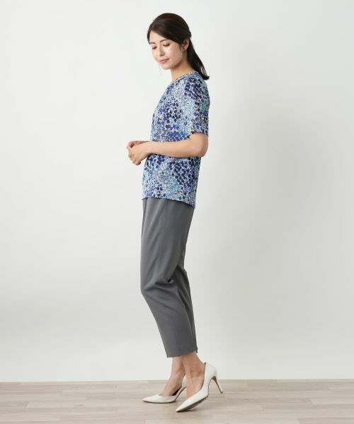 Leilian / レリアン カットソー | フラワー柄カットソー【Leilian WHITE LABEL】 | 詳細2