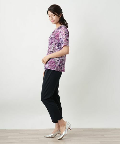 Leilian / レリアン カットソー | フラワー柄カットソー【Leilian WHITE LABEL】 | 詳細5