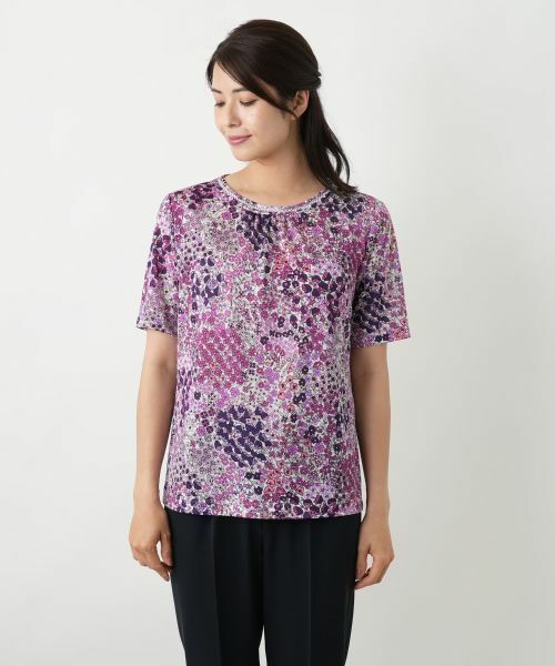 Leilian / レリアン カットソー | フラワー柄カットソー【Leilian WHITE LABEL】 | 詳細7