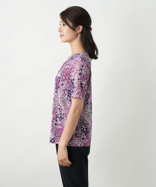 Leilian / レリアン カットソー | フラワー柄カットソー【Leilian WHITE LABEL】 | 詳細8