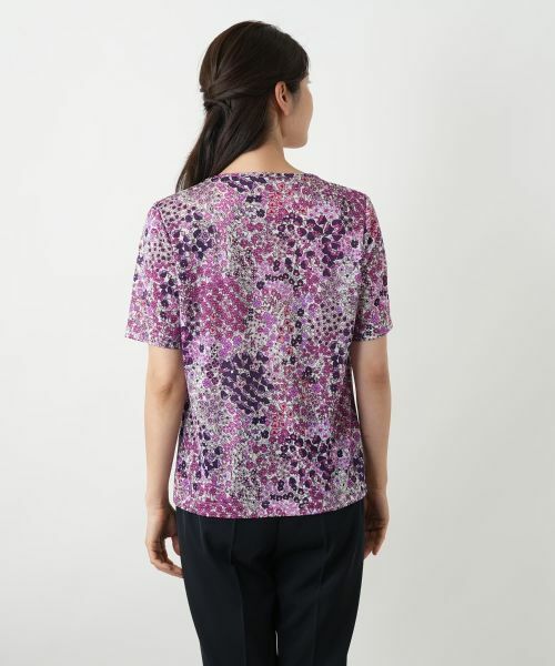 Leilian / レリアン カットソー | フラワー柄カットソー【Leilian WHITE LABEL】 | 詳細9